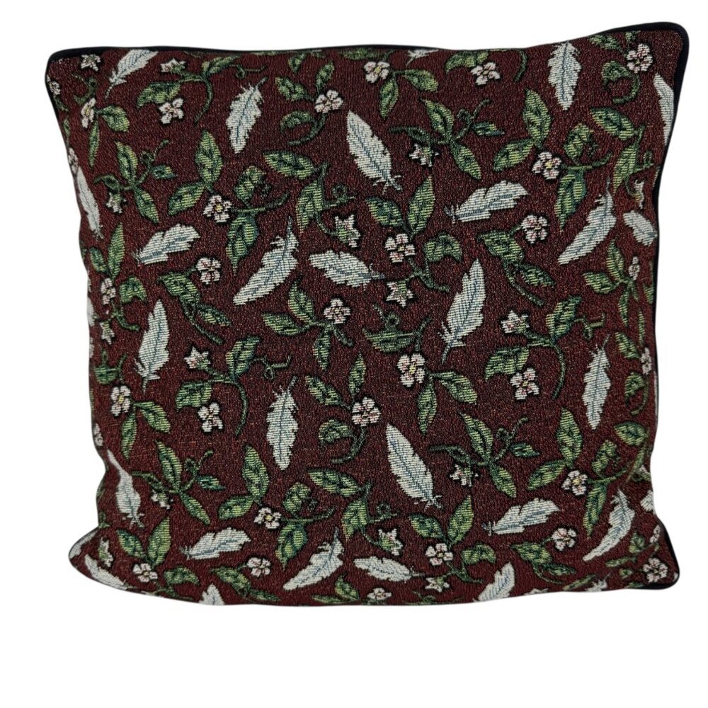 Rooster Tapestry Pillow Multicolor Farmhouse Country Floral Square Home Decor - Picture 5 of 12